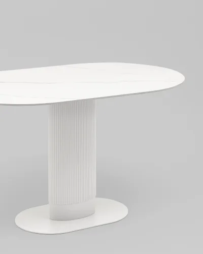 Стол обеденный Mystery 130*80 белый, керамика, столешница УТ000040809 Stool Group столешница белая из керамика фото 4