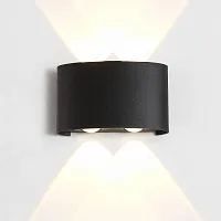 Настенный светильник LED CLT 023W2 BL Crystal Lux уличный IP54 чёрный 4 лампы, плафон чёрный в стиле модерн LED