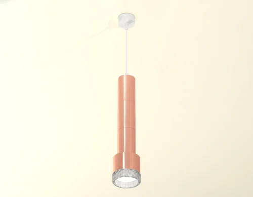 Светильник подвесной XP8122005 Ambrella light розовый 1 лампа, основание белое в стиле хай-тек  фото 3