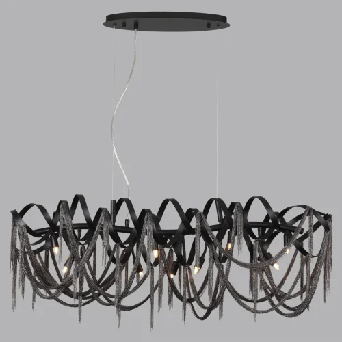 Люстра подвесная Chainy 5067/10 Odeon Light чёрная на 10 ламп, основание чёрное в стиле лофт современный  фото 4