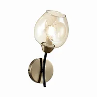 Бра Besano SLE205301-01 Evoluce янтарный 1 лампа, основание бронзовое в стиле современный 