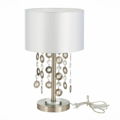 Настольная лампа Katena SL1757.104.01 ST-Luce белая 1 лампа, основание никель стекло металл в стиле классический  фото 2