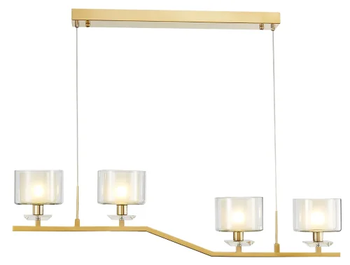 Светильник подвесной 4404/S gold Newport прозрачный 4 лампы, основание золотое в стиле американский современный классический 