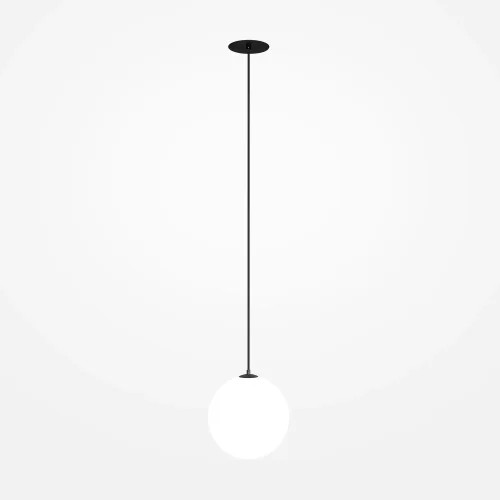 Светильник подвесной LED встраиваемый Luna P039PL-5W4K-20INS-B Maytoni белый на 1 лампу, основание чёрное в стиле современный хай-тек шар фото 2