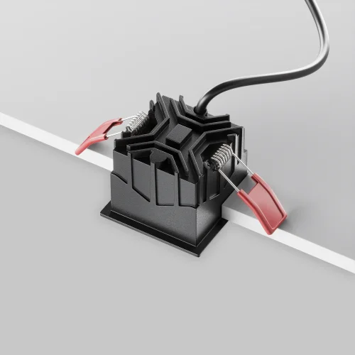 Светильник точечный LED Alfa LED DL043-01-10W3K-SQ-B-1 Maytoni чёрный на 1 лампу, основание чёрное в стиле современный хай-тек квадратный фото 11