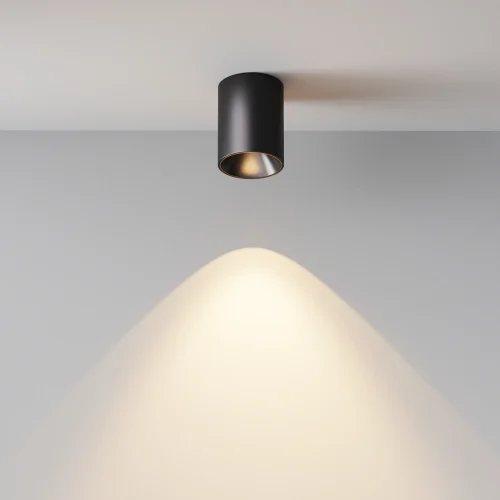 Светильник накладной LED Alfa LED C064CL-8W3K-RD-B Maytoni чёрный на 1 лампу, основание чёрное в стиле современный хай-тек круглый фото 6