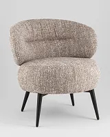 Кресло лаунж Риво, мокка УТ000041724 Stool Group, мокко/шенилл, ножки/металл/чёрный, размеры - *****мм