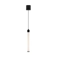 Светильник подвесной LED Ray P022PL-L10B Maytoni белый 1 лампа, основание чёрное в стиле модерн трубочки