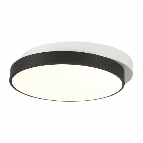 Светильник потолочный LED Qvo SLE200702-01 Evoluce белый 1 лампа, основание чёрное белое в стиле современный 