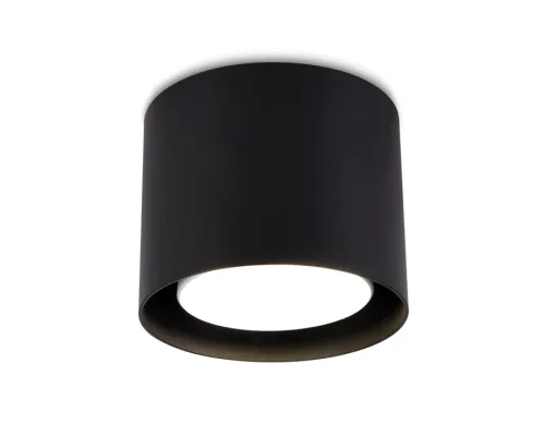 Светильник накладной TN703 Ambrella light чёрный 1 лампа, основание чёрное в стиле хай-тек современный круглый