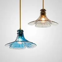 Светильник подвесной FLEUR 140696-26 ImperiumLoft прозрачный на 1 лампу, основание золотое в стиле современный 