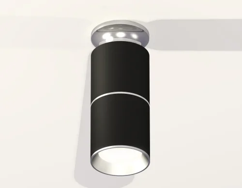 Светильник накладной Techno spot XS6302220 Ambrella light чёрный 1 лампа, основание серебряное в стиле современный круглый фото 2