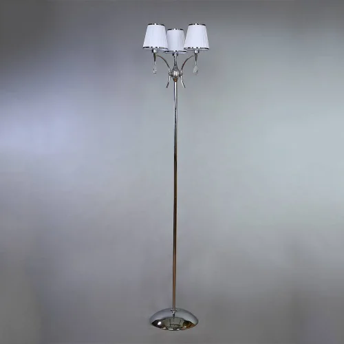 Торшер Серия 01625 MA01625F/003 Chrome Ambiente by Brizzi белый на 3 лампы, основание хром в стиле современный 