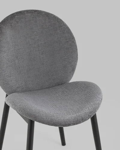 Кресло Эллиот, серый УТ000035981 Stool Group, серый/альпака, ножки/металл/чёрный, размеры - *860***480*610 фото 2