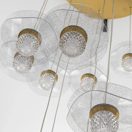 Люстра каскадная LED Signature CL247057 Citilux прозрачная на 1 лампу, основание бронзовое в стиле современный флористика фото 3