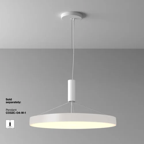 Светильник потолочный LED Zon C032CL-90W3K-RD-W Maytoni белый 1 лампа, основание белое в стиле современный  фото 3