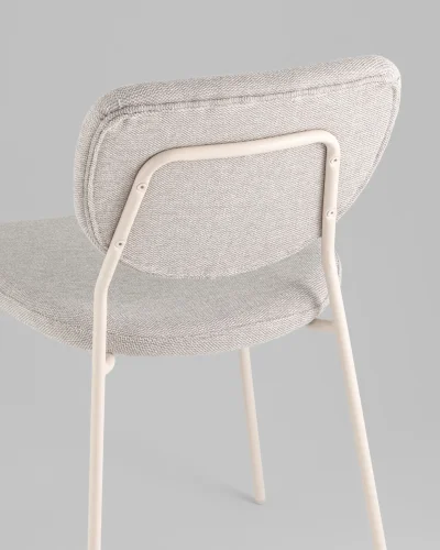 Стул обеденный Gigi, серый, белые ножки УТ000039036 Stool Group, серый/шенилл, ножки/металл/, размеры - ***** фото 6