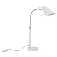 Настольная лампа Lovato 2667-1T Favourite белая на 1 лампу, основание серебряное металл в стиле современный  Настольная лампа Lovato 2667-1T Favourite белая на 1 лампу, основание серебряное металл в стиле современный