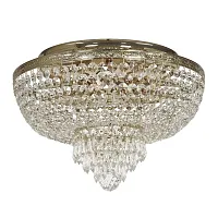 Люстра хрустальная потолочная LED Camomilla LE 1.2.40.501 G Arti Lampadari прозрачная без плафона на 5 ламп, основание золотое в стиле классический 