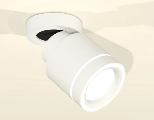 Светильник накладной XM8110003 Ambrella light белый 1 лампа, основание белое в стиле хай-тек круглый фото 2