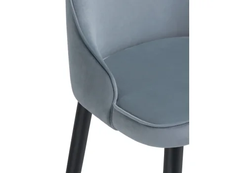 Полубарный стул Атани серо-синий / черный 528458 Woodville, серый/велюр, ножки/металл/чёрный, размеры - ****480*440 фото 6