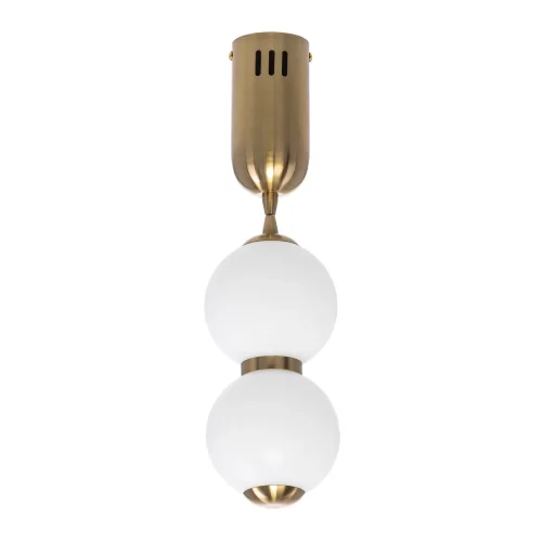 Светильник подвесной LED Балу CL207023 Citilux белый 1 лампа, основание бронзовое в стиле современный молекула шар фото 5