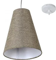 Светильник подвесной Naro E 1.P7 BR Arti Lampadari коричневый 1 лампа, основание белое в стиле кантри минимализм 