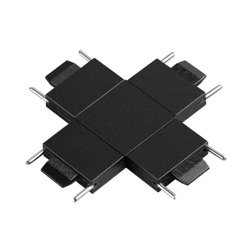Соединитель с токопроводом "X" для низковольтного шинопровода Easy 135270 Novotech чёрный в стиле хай-тек современный для светильников серии Easy easy - текстильная Соединитель с токопроводом "X" для низковольтного шинопровода Easy 135270 Novotech чёрный в стиле хай-тек современный для светильников серии Easy easy - текстильная