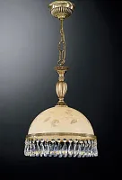 Люстра подвесная  L 6206/28 Reccagni Angelo жёлтая на 2 лампы, основание античное бронза в стиле классический 