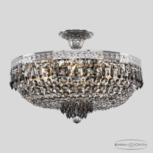 Люстра потолочная хрустальная 19271/45IV Ni R731 Bohemia Ivele Crystal прозрачная на 5 ламп, основание никель в стиле классический sp