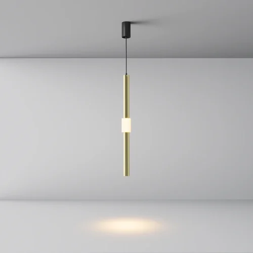 Светильник подвесной LED Jelly P105PL-12W3K-BS Maytoni латунь на 1 лампу, основание чёрное в стиле классический современный хай-тек трубочки фото 4