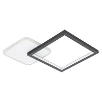 Светильник потолочный LED Gafares 900422 Eglo чёрный на 1 лампу, основание белое в стиле современный минимализм квадраты