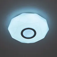 Светильник потолочный LED RGB с пультом Диамант Смарт CL713A10G Citilux белый 1 лампа, основание белое в стиле современный хай-тек с пультом