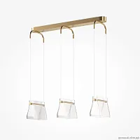 Светильник подвесной LED Cabaret MOD170PL-L24BS3K Maytoni прозрачный на 1 лампу, основание латунь в стиле арт-деко современный 