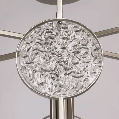 Люстра на штанге Илоника 451012906 MW-Light никель прозрачная на 6 ламп, основание никель в стиле современный арт-деко  фото 7