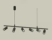 Светильник подвесной XB9006350 Ambrella light чёрный 6 ламп, основание чёрное в стиле хай-тек современный 