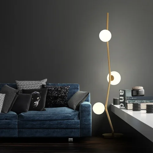 Торшер MATHIA FL 212092-23 ImperiumLoft белый на 3 лампы, основание латунь в стиле современный фото 5 Торшер MATHIA FL 212092-23 ImperiumLoft белый на 3 лампы, основание латунь в стиле современный фото 5