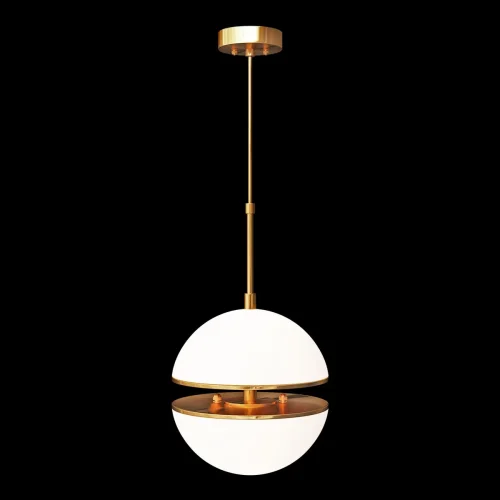 Светильник подвесной LED Crescent 5064-A LOFT IT белый 2 лампы, основание золотое в стиле современный арт-деко шар фото 3