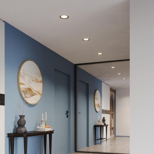 Светильник точечный LED Fluo 359847 Novotech чёрный на 1 лампу, основание чёрное в стиле хай-тек круглый фото 3