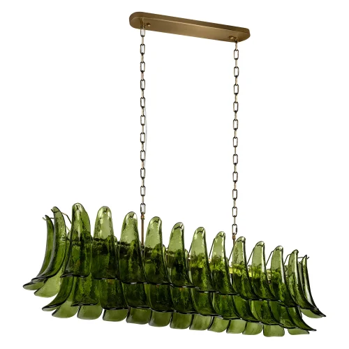 Люстра подвесная Лилу / Lilou 10600/1200R Olive LOFT IT зелёная на 18 ламп, основание бронзовое в стиле Люстра подвесная Лилу / Lilou 10600/1200R Olive LOFT IT зелёная на 18 ламп, основание бронзовое в стиле