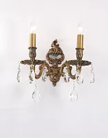 Бра BARLETTA W1730.2 antique Lucia Tucci без плафона 2 лампы, основание бронзовое в стиле классический 
