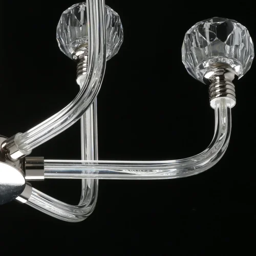 Люстра подвесная Элла 483015308 MW-Light прозрачная на 8 ламп, основание никель в стиле современный  фото 8