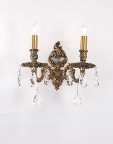 Бра BARLETTA W1730.2 antique Lucia Tucci без плафона на 2 лампы, основание бронзовое в стиле классический 