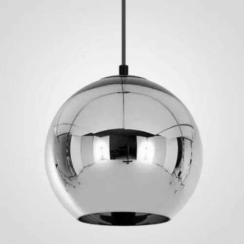 Светильник подвесной Copper Shade Chrome D40 182684-22 ImperiumLoft хром на 1 лампу, основание хром в стиле современный арт-деко 