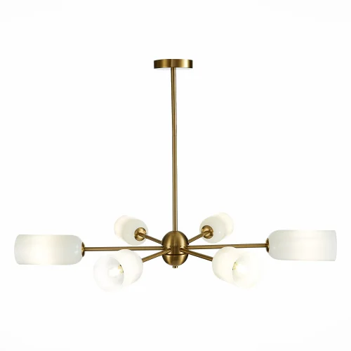 Люстра потолочная Treviso SL1180.202.06 ST-Luce белая на 6 ламп, основание золотое в стиле современный  фото 3