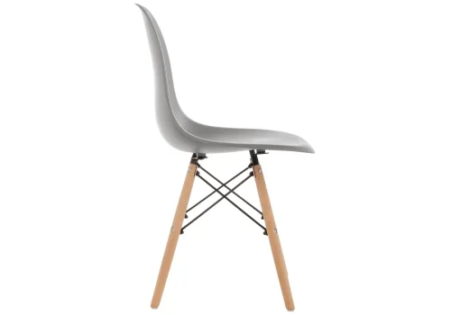 Пластиковый стул Eames PC-015 серый 11181 Woodville, серый/, ножки/массив бука дерево/натуральный, размеры - ****460*490 фото 4