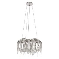 Люстра подвесная Volver 10404/650 SN LOFT IT никель на 5 ламп, основание никель в стиле арт-деко цепочки Люстра подвесная Volver 10404/650 SN LOFT IT никель на 5 ламп, основание никель в стиле арт-деко цепочки