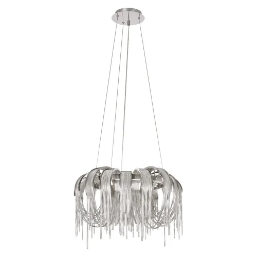 Люстра подвесная Volver 10404/650 SN LOFT IT никель на 5 ламп, основание никель в стиле арт-деко цепочки