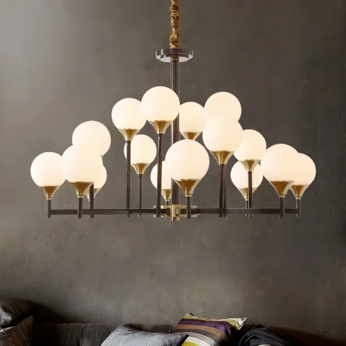 Люстра подвесная ERA 16 177884-26 ImperiumLoft белая на 16 ламп, основание латунь в стиле современный фото 3