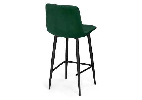 Полубарный стул Чилли К зеленый / черный 533170 Woodville, зелёный/велюр, ножки/металл/чёрный, размеры - ****430*420 фото 4